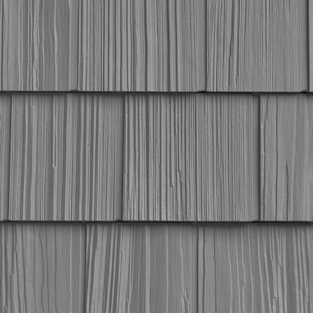 The Foundry 7in. W x 60 3/4in. L Exposure, Vinyl Split Shakes Total 100 Sq. Feet, 258 - Eastern Grey, 34PK 1101258